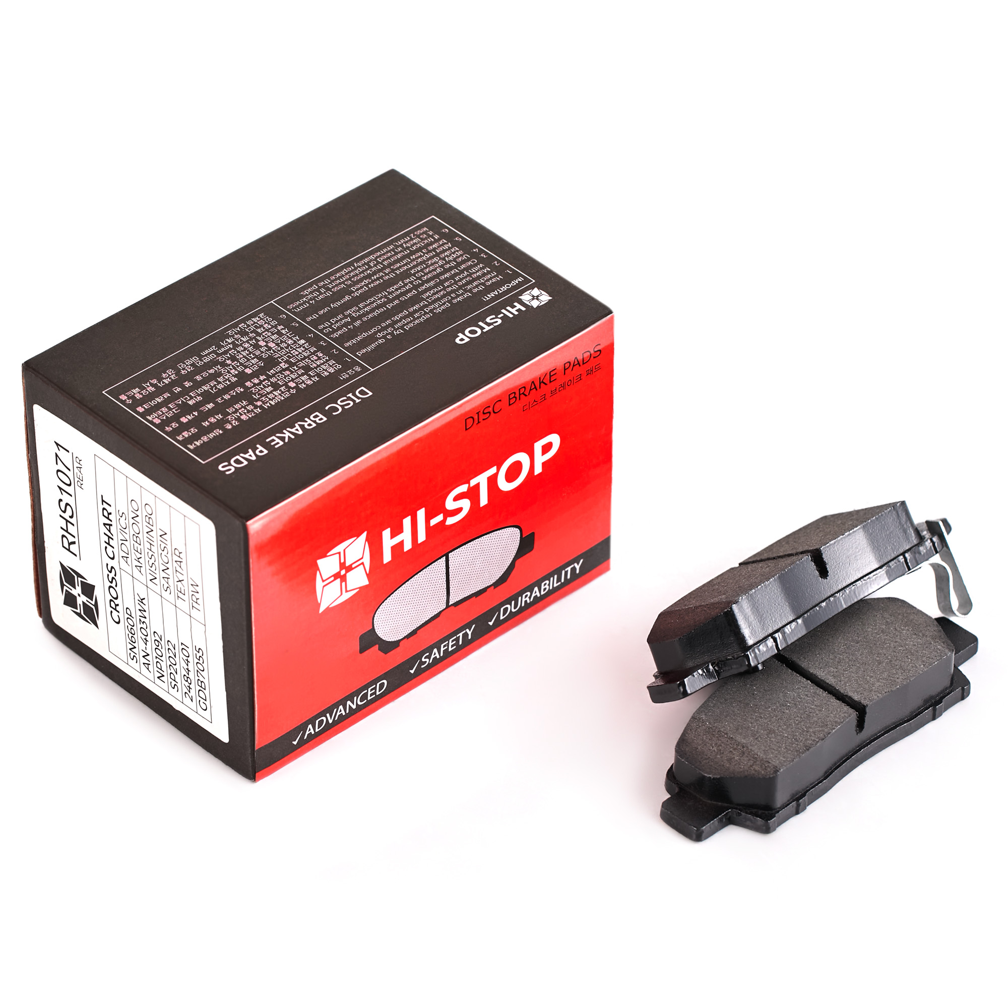 Колодки тормозные дисковые HI-STOP RHS1071 / SN660P / AN-403WK / NP1092 / SP2022 / 2484401 / GDB7055