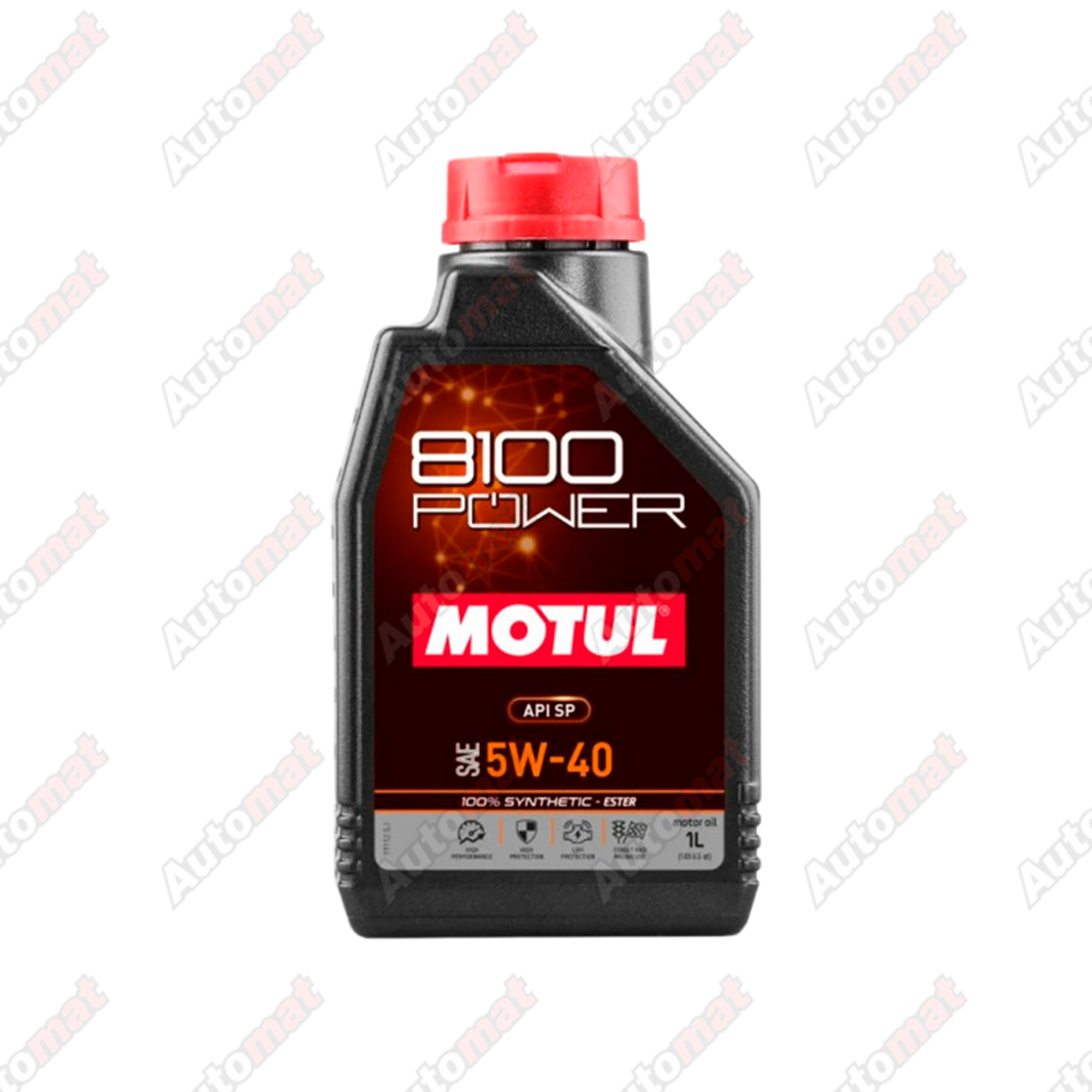 Масло моторное Motul 8100 POWER 5W-40, синтетическое Ester (1л)