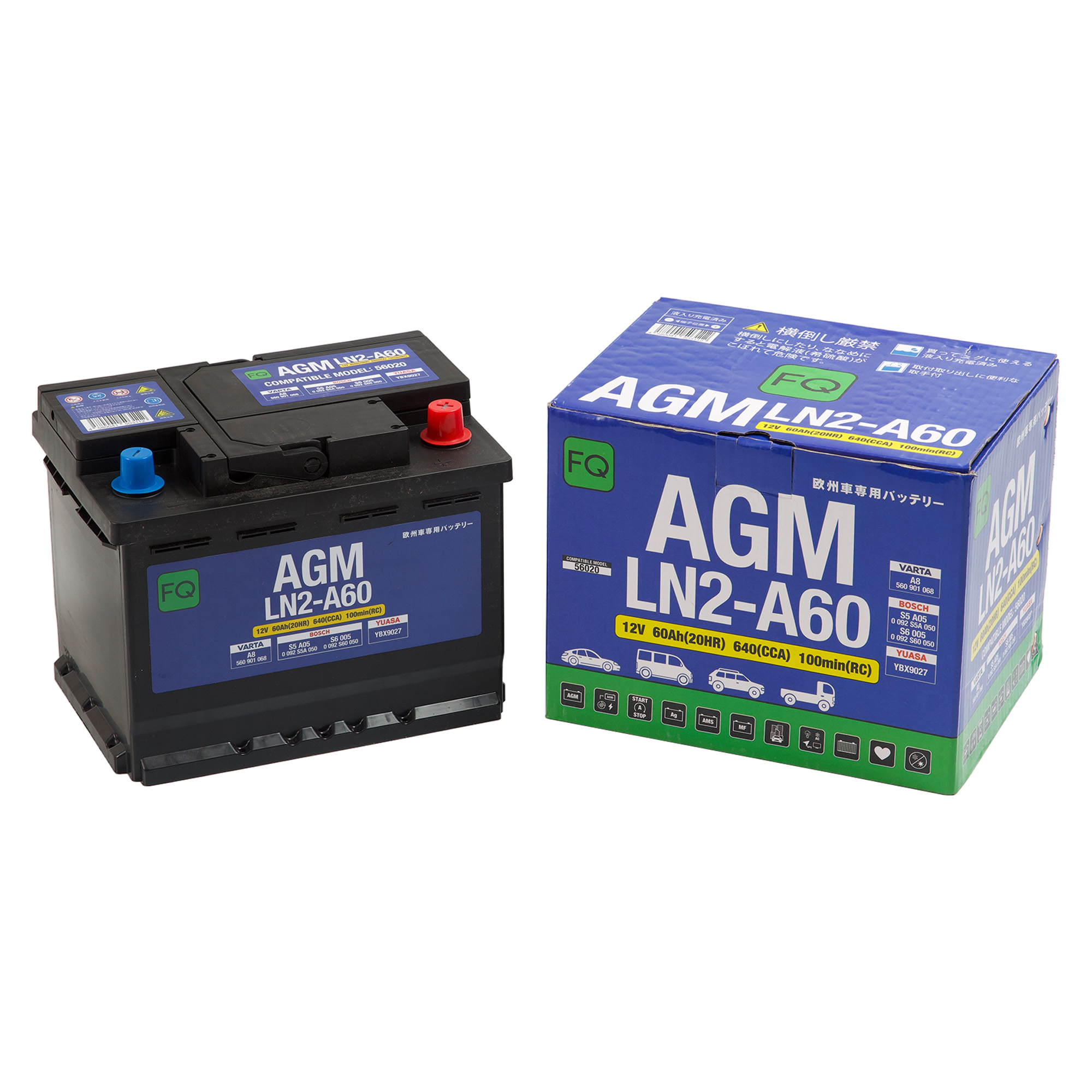 Аккумулятор FQ DIN EURO AGM LN2-A60 60Ah