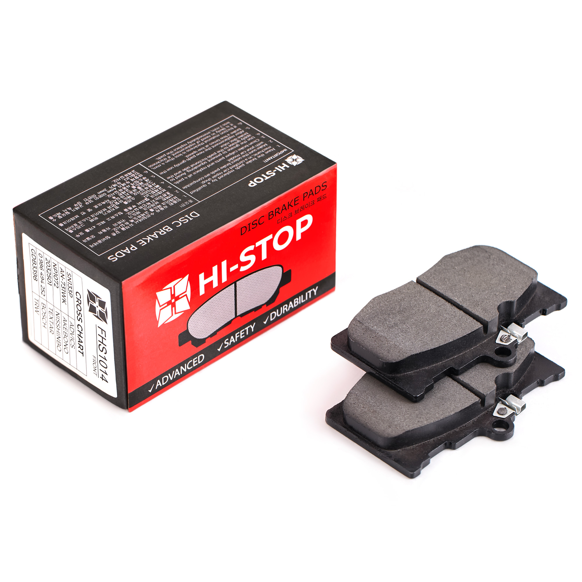Колодки тормозные дисковые HI-STOP FHS1014 / SN133P / AN-731WK / NP1072 / 0 986 494 252