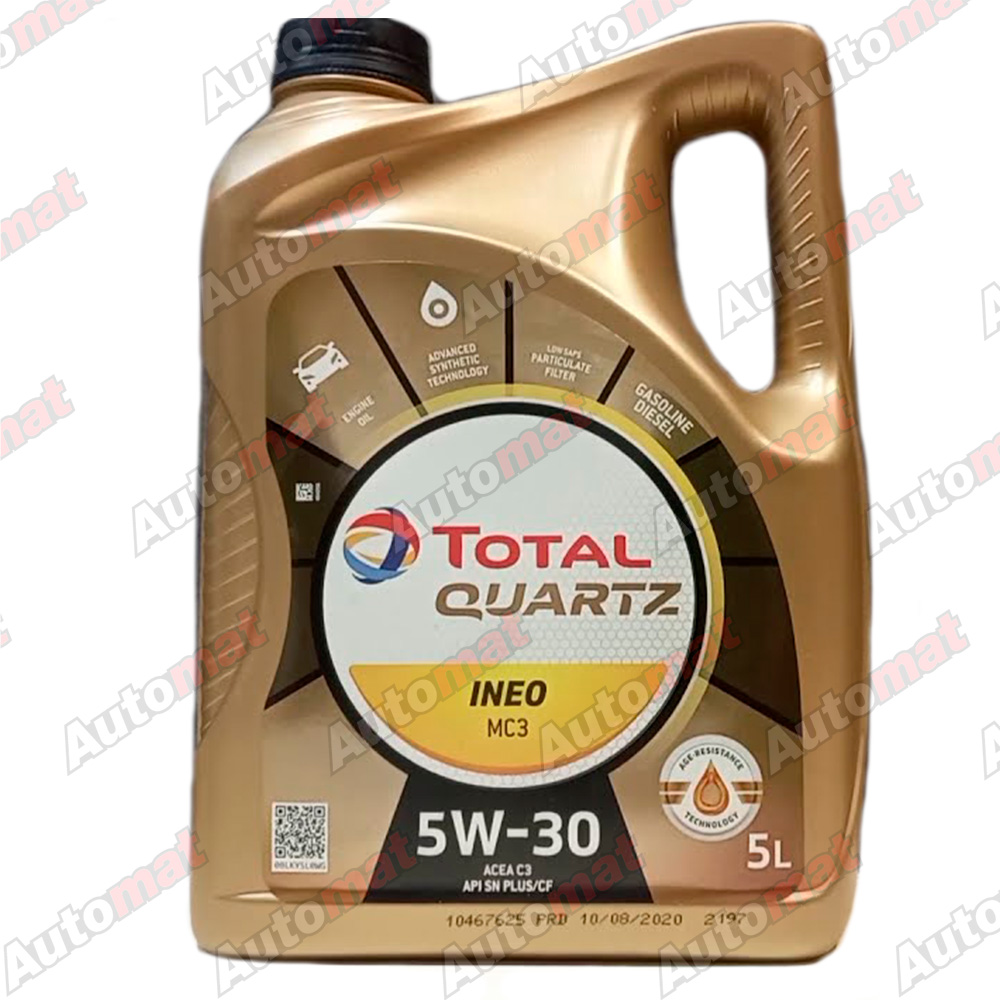 Масло моторное Total Quartz Ineo MC3 5W-30 SN PLUS/CF, 5л
