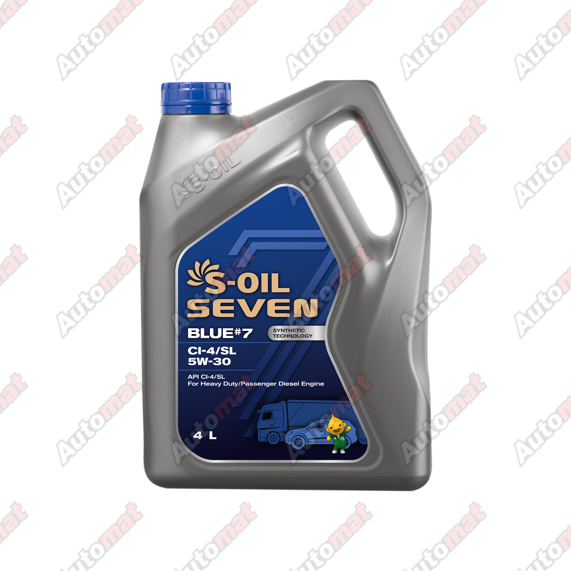 Масло моторное S-OIL 7 BLUE #7 5W-30 CF-4/SG Synthetic Technology, 4л