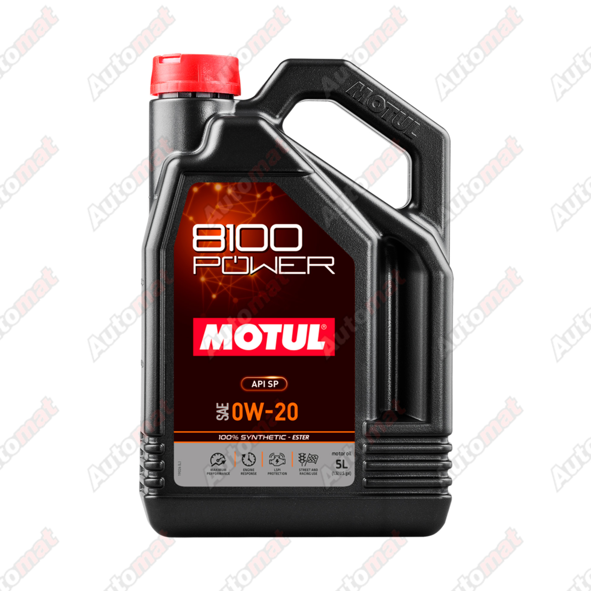 Масло моторное Motul 8100 POWER 0W-20 SYNTHETIC Ester, 5л