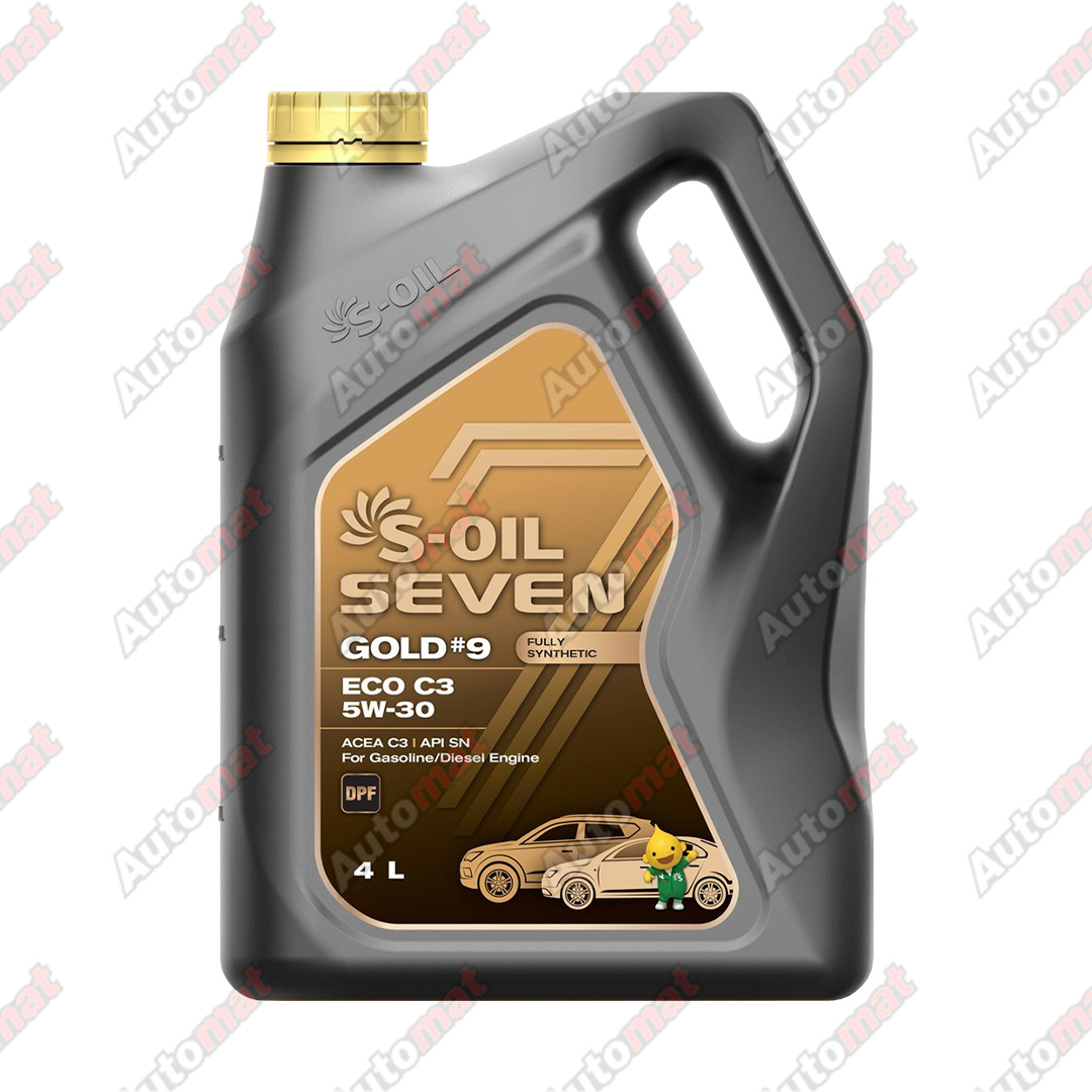 Масло моторное S-OIL 7 GOLD #9 ECO 5W-30 SN/CF C3 Fully Synthetic, 4л