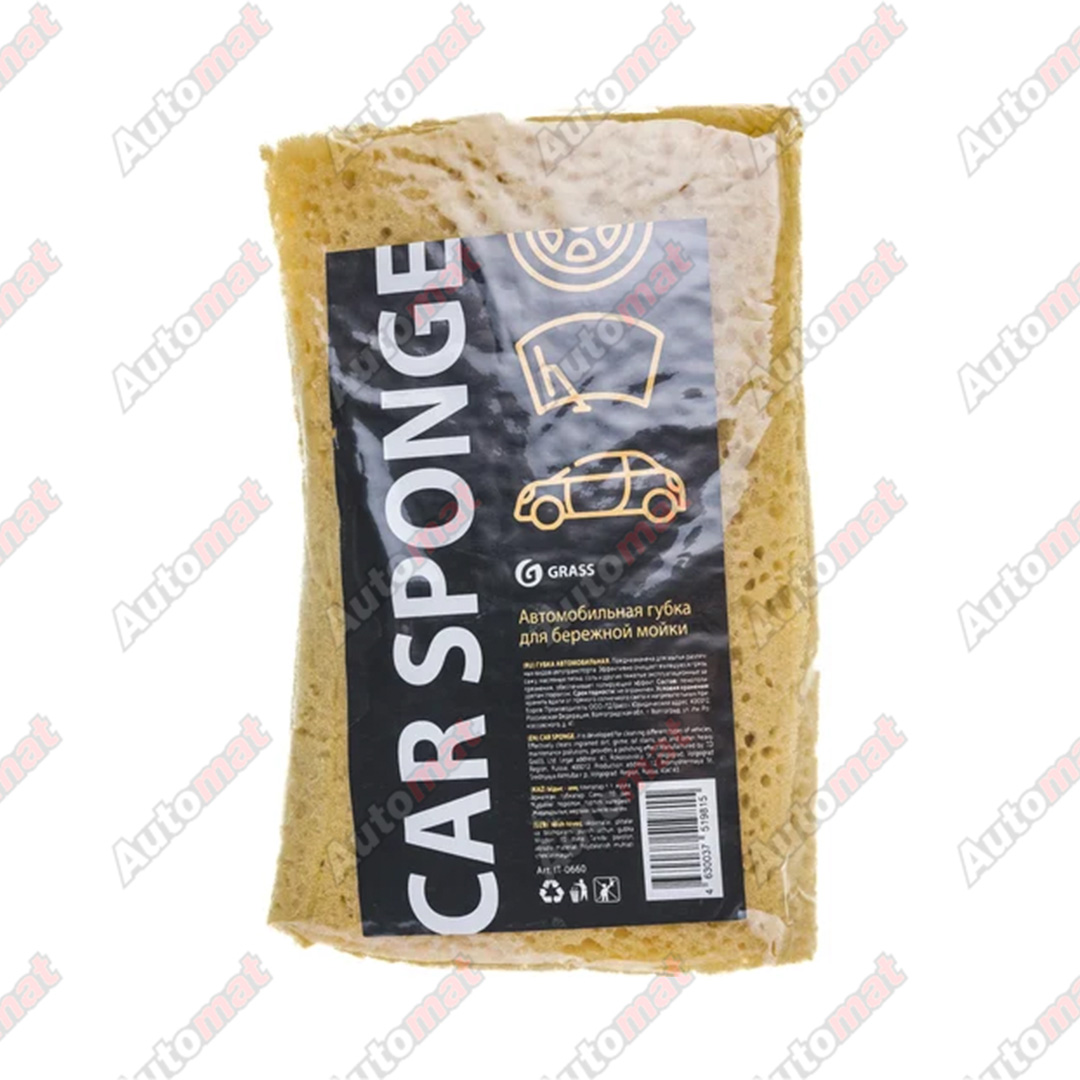 Губка автомобильная крупнопористая CAR SPONGE (индивид упак)