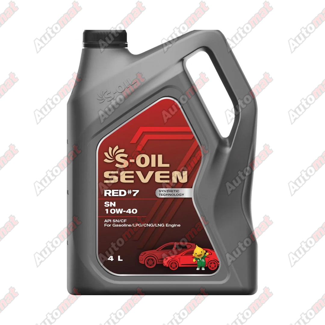 Масло моторное S-OIL 7 RED #7 10W-40 SN/CF Synthetic Technology, 4л