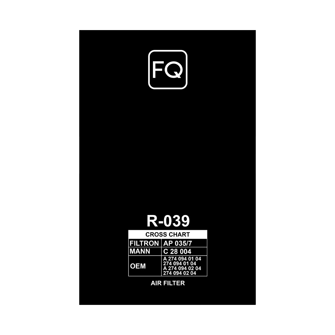 Фильтр воздушный FQ R-039